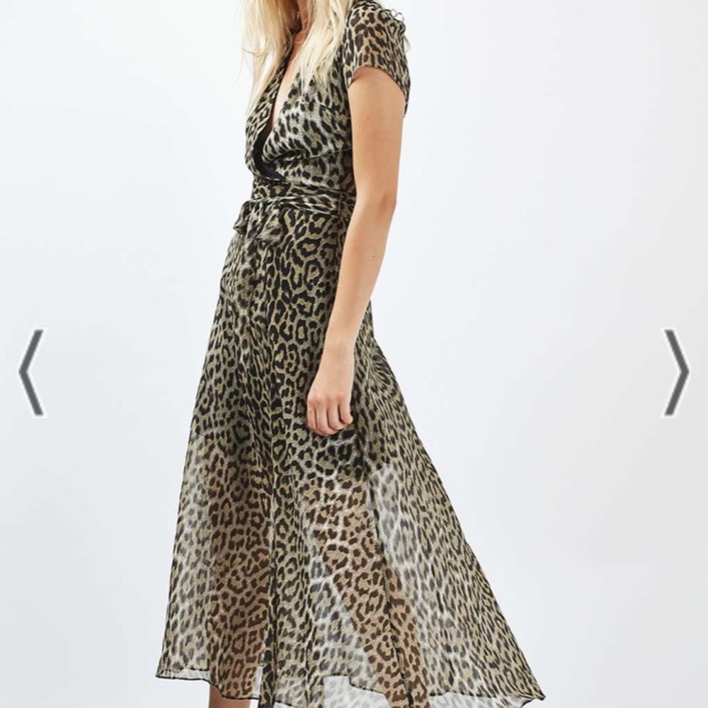 Topshop leopard dress size 2